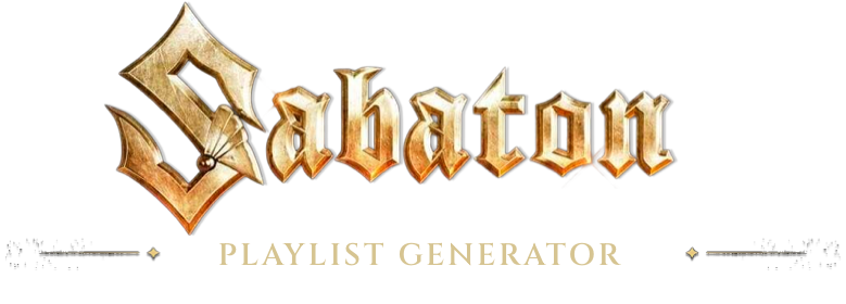 Sabaton - Playlist Generator